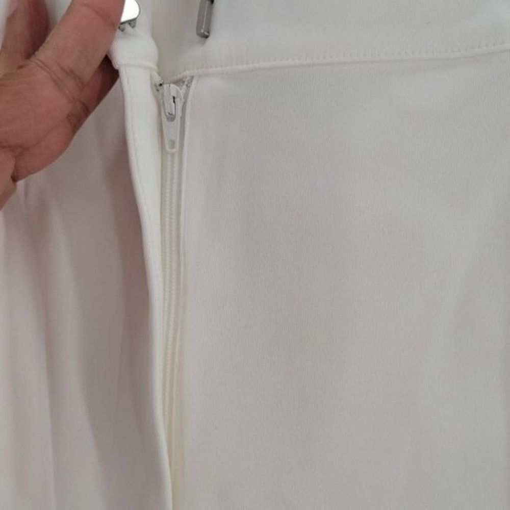 ST. JOHN White Trousers Pants Size 6 - Picture 6 of 9